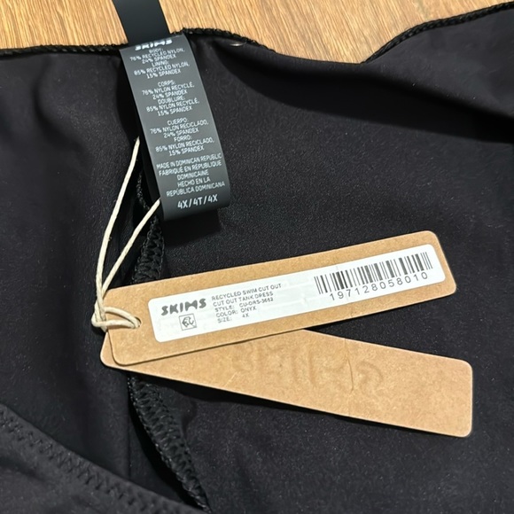 NWT SKIMS SWIM Cutout Tank Dress - Onyx / Black - Size 4X - Picture 7 of 7